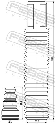 Dust Cover Kit, shock absorber - HSHB-CLR-KIT FEBEST