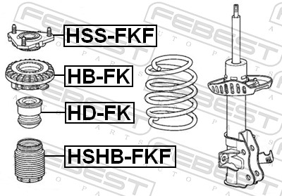 Parapolvere, Ammortizzatore - HSHB-FKF FEBEST
