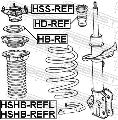 Protective Cap/Bellow, shock absorber - HSHB-REFR FEBEST