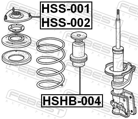 Top Strut Mounting - HSS-001 FEBEST