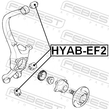 Подвеска, рычаг независимой подвески колеса - HYAB-EF2 FEBEST