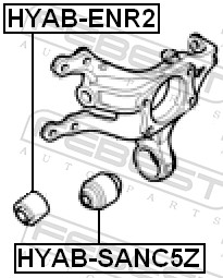 Control Arm-/Trailing Arm Bush - HYAB-ENR2 FEBEST
