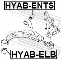 Control Arm-/Trailing Arm Bush - HYAB-ENTS FEBEST