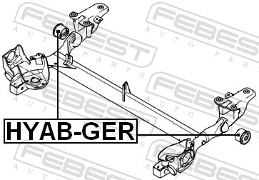 Mounting, axle beam - HYAB-GER FEBEST