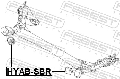 Mounting, axle beam - HYAB-SBR FEBEST