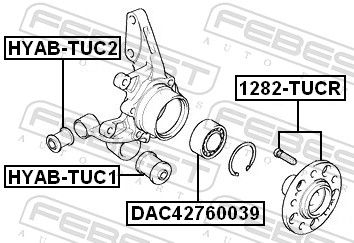 Control Arm-/Trailing Arm Bush - HYAB-TUC1 FEBEST