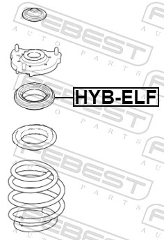 Подшипник качения, опора стойки амортизатора - HYB-ELF FEBEST