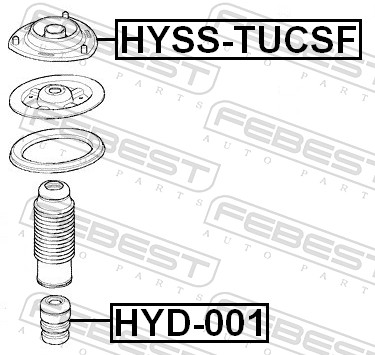Rubber Buffer, suspension - HYD-001 FEBEST