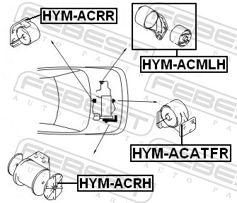 Engine Mounting - HYM-ACATFR FEBEST