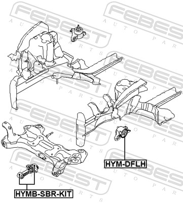 Engine Mounting - HYM-DFLH FEBEST