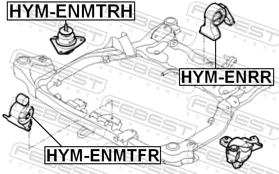 Engine Mounting - HYM-ENMTRH FEBEST
