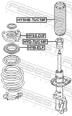Top Strut Mounting - HYSS-D3F FEBEST