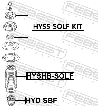 Repair Kit, suspension strut - HYSS-SOLF-KIT FEBEST