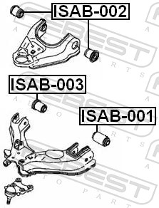 Control Arm-/Trailing Arm Bush - ISAB-003 FEBEST