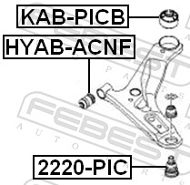 Подвеска, рычаг независимой подвески колеса - KAB-PICB FEBEST