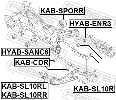 Supporto, Braccio oscillante - KAB-SL10RR FEBEST