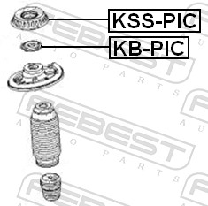 Подшипник качения, опора стойки амортизатора - KB-PIC FEBEST