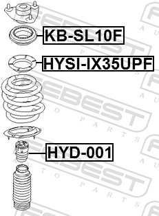 Rolling Bearing, suspension strut support mounting - KB-SL10F FEBEST