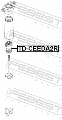 Rubber Buffer, suspension - KD-CEEDA2R FEBEST