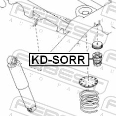 Rubber Buffer, suspension - KD-SORR FEBEST