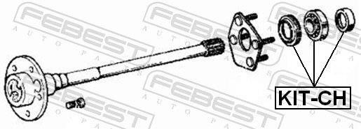 Bearing, drive shaft - KIT-CH FEBEST
