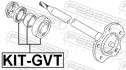 Подшипник, приводной вал - KIT-GVT FEBEST