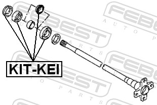 Bearing, drive shaft - KIT-KEI FEBEST