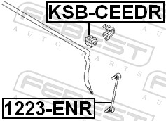 Опора, стабилизатор - KSB-CEEDR FEBEST
