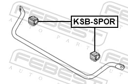 Опора, стабилизатор - KSB-SPOR FEBEST