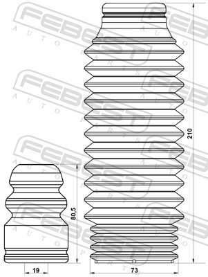 Dust Cover Kit, shock absorber - KSHB-SPORIIIF-KIT FEBEST