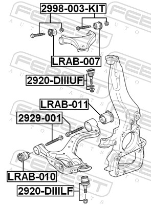 Control Arm-/Trailing Arm Bush - LRAB-010 FEBEST