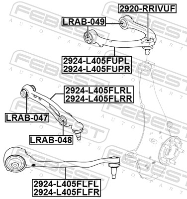 Control Arm-/Trailing Arm Bush - LRAB-048 FEBEST