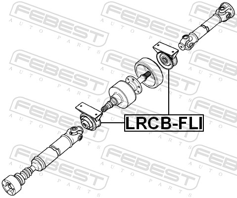 Bearing, propshaft centre bearing - LRCB-FLI FEBEST