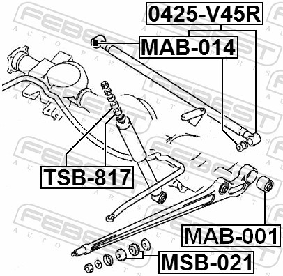 Control Arm-/Trailing Arm Bush - MAB-001 FEBEST