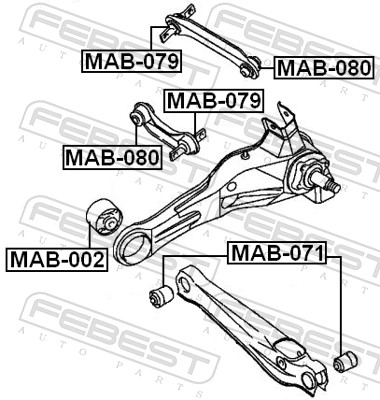 Control Arm-/Trailing Arm Bush - MAB-002 FEBEST