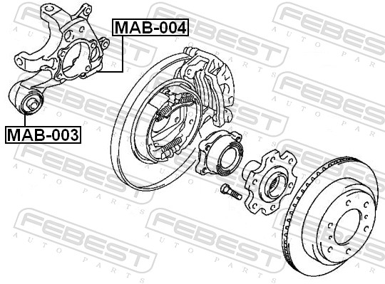 Control Arm-/Trailing Arm Bush - MAB-003 FEBEST