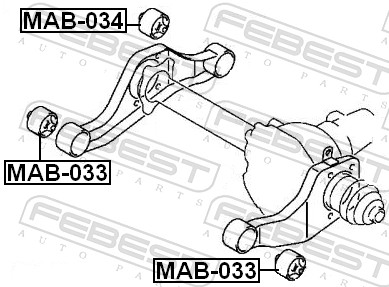 Mounting, differential - MAB-034 FEBEST