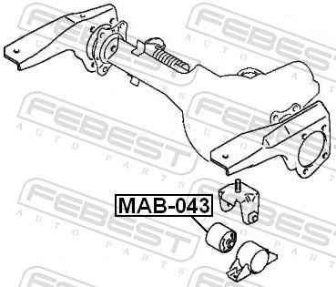 Mounting, differential - MAB-043 FEBEST