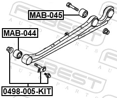 Supporto, Braccio oscillante - MAB-044 FEBEST