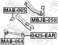Supporto, Braccio oscillante - MAB-064 FEBEST