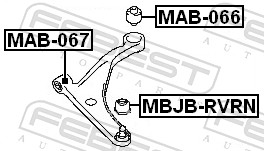 Supporto, Braccio oscillante - MAB-067 FEBEST