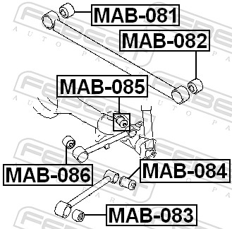 Control Arm-/Trailing Arm Bush - MAB-084 FEBEST
