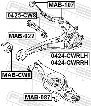 Supporto, Braccio oscillante - MAB-087 FEBEST