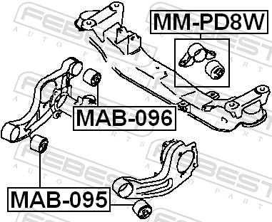 Supporto, Differenziale - MAB-095 FEBEST