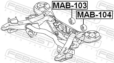 Mounting, differential - MAB-104 FEBEST
