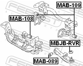 Mounting, differential - MAB-109 FEBEST