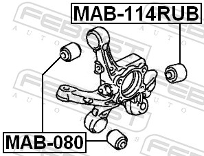 Control Arm-/Trailing Arm Bush - MAB-114RUB FEBEST