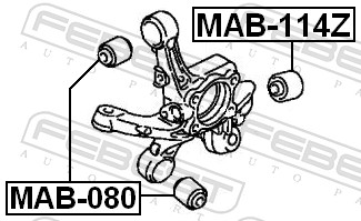 Control Arm-/Trailing Arm Bush - MAB-114Z FEBEST