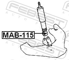 Bush, shock absorber - MAB-115 FEBEST