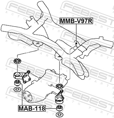 Supporto, Differenziale - MAB-118 FEBEST